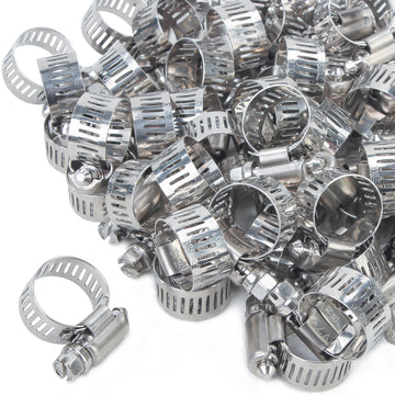 LTWFITTING 11-20mm Stainless Steel 316 Hose Clamp, Adjustable Worm Gear Clamps for Automotive Radiator Fuel Line Plumbing Intercooler and Mechanical Applications (Pack of 1500)